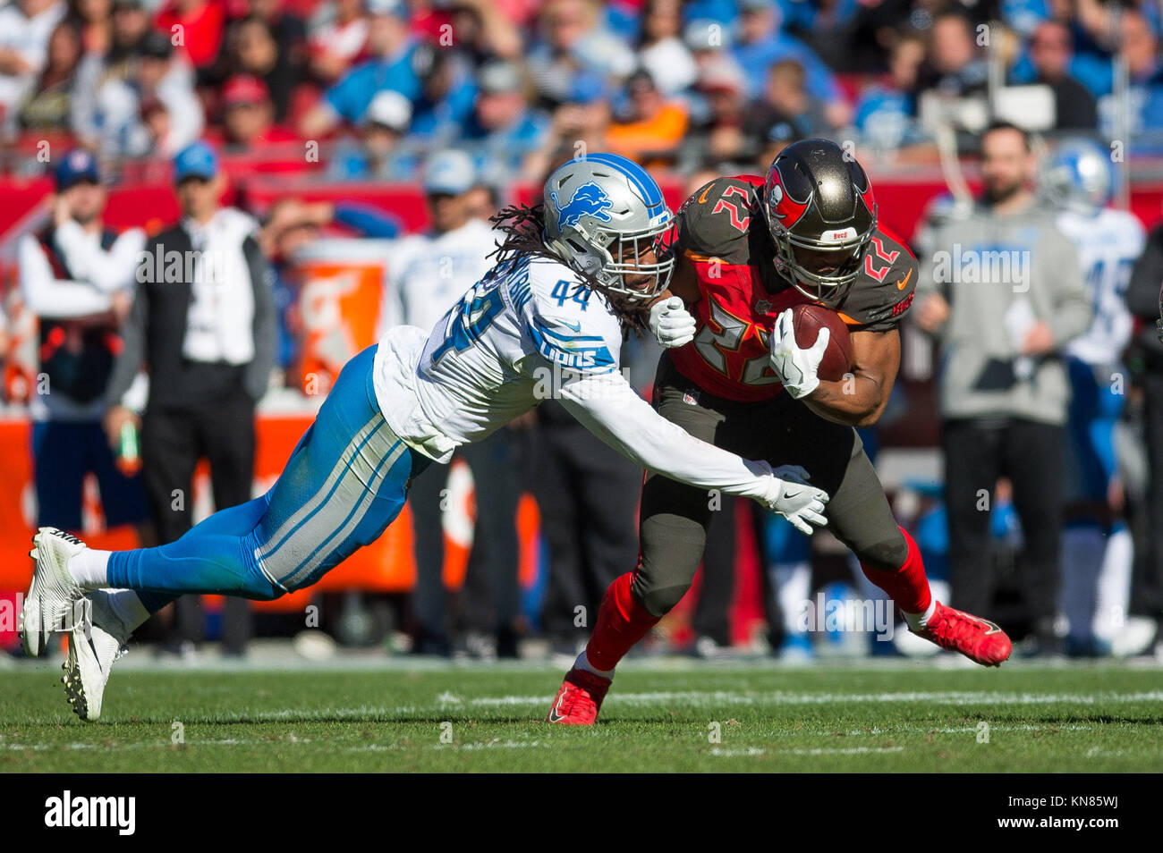 August 17, 2019: Detroit Lions linebacker Jalen Reeves-Maybin (44