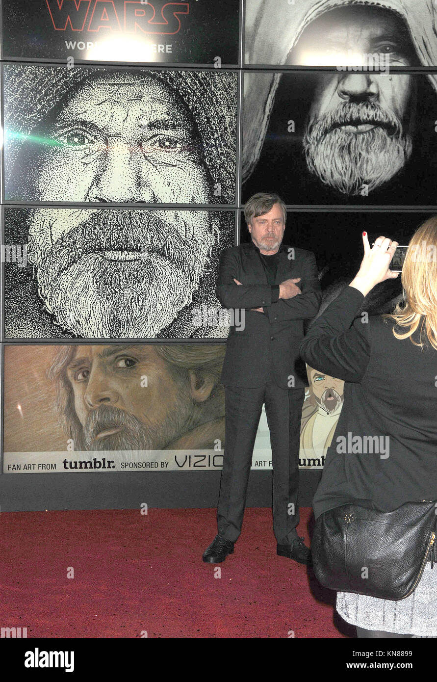 LOS ANGELES, CA - DECEMBER 14, 2015: Actor Mark Hamill at the world  premiere of Star Wars: The Force Awakens on Hollywood Boulevard © 2015  Paul Smith / Featureflash Stock Photo - Alamy