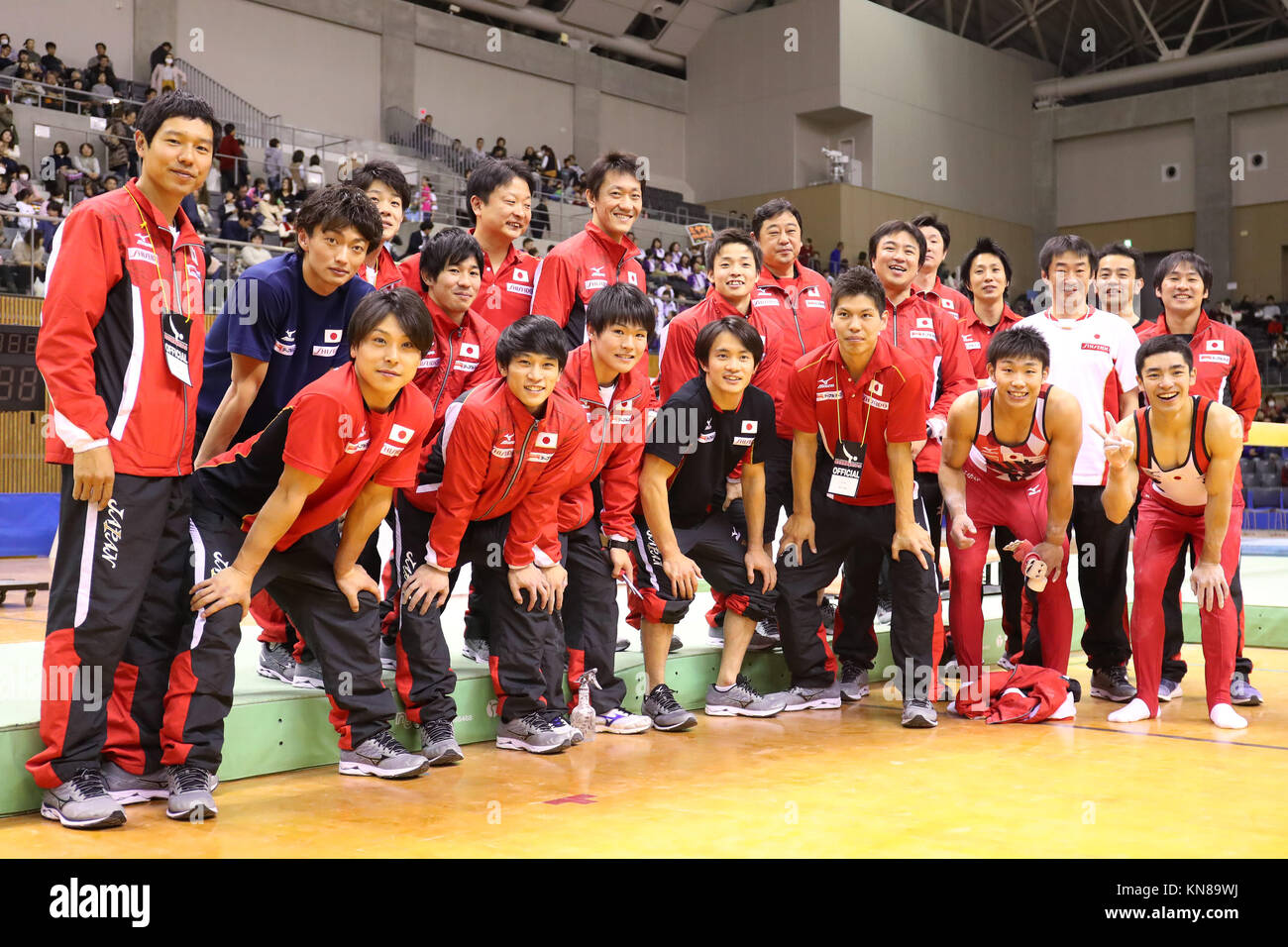 Sky Hall Toyota, Aichi, Japan. 10th Dec, 2017. Japan team group ...