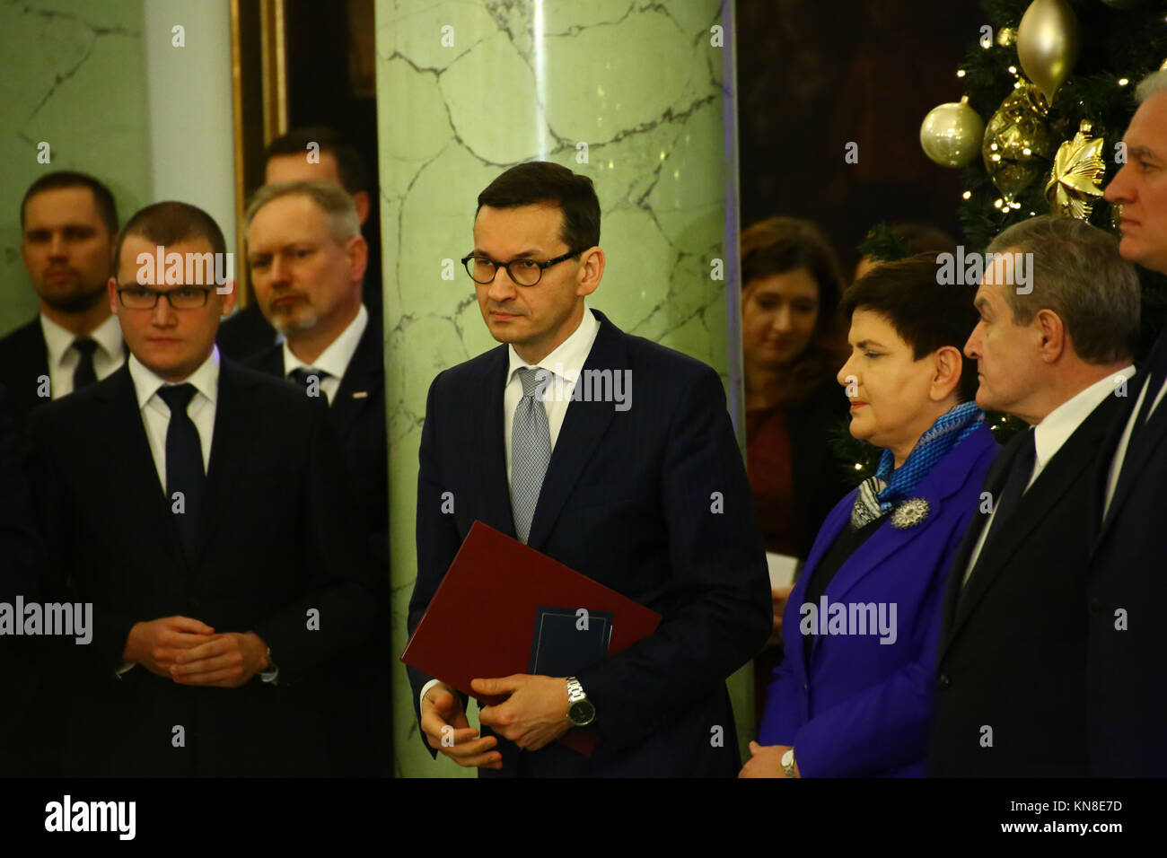 Warsaw, Poland. 11th Dec, 2017.  President Duda appoints new Prime Minister Mateusz Morawiecki and new Council of Ministers with ceremony at Presidential Palace. Previous Prime Minister Beata Szydlo declared her dismission on Friday (8th December 2017). Credit: Jake Ratz/Alamy Live News Stock Photo