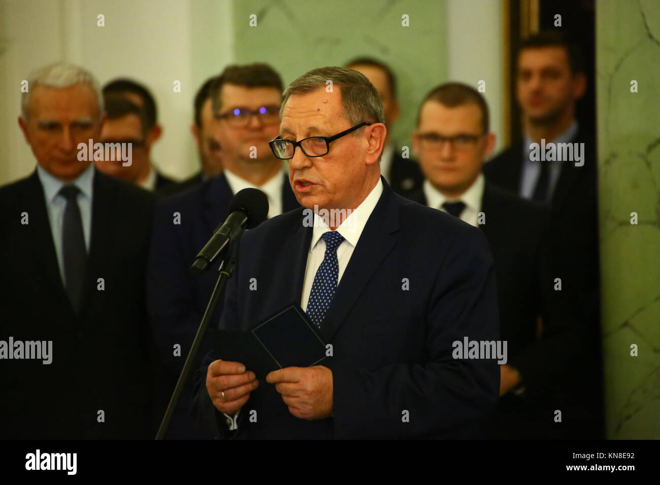 Warsaw, Poland. 11th Dec, 2017.  President Duda appoints new Prime Minister Mateusz Morawiecki and new Council of Ministers with ceremony at Presidential Palace. Previous Prime Minister Beata Szydlo declared her dismission on Friday (8th December 2017). Credit: Jake Ratz/Alamy Live News Stock Photo