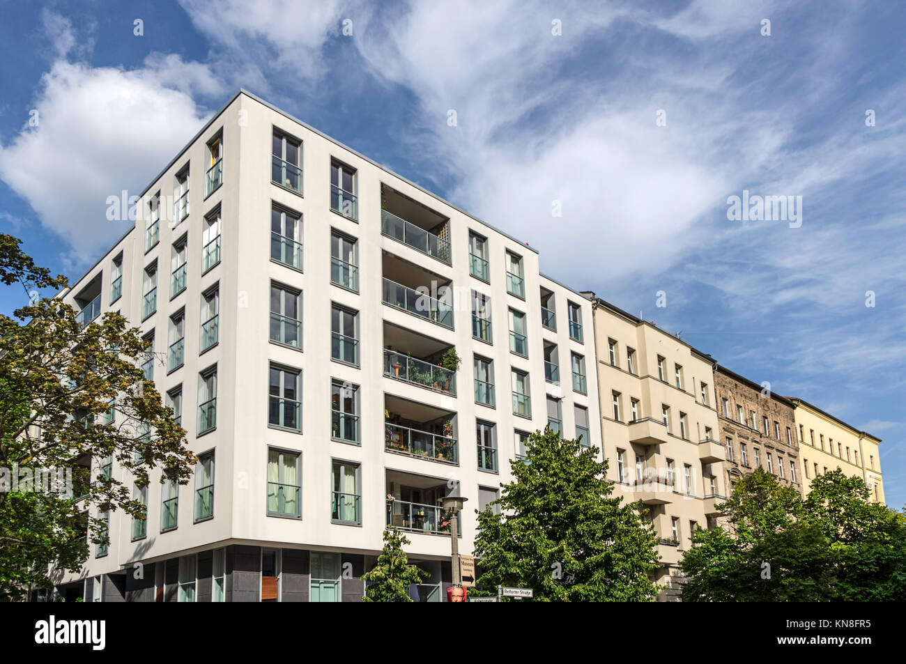 New apartment buildings in Prenzlauer Berg, Berlin, Germany Stock Photo