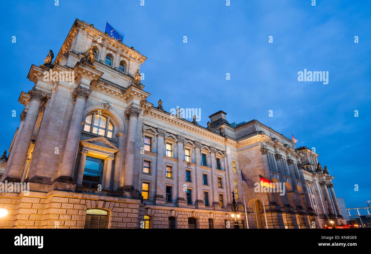 Reichstag (German Federal Parliament) building, Berlin. Stock Photo