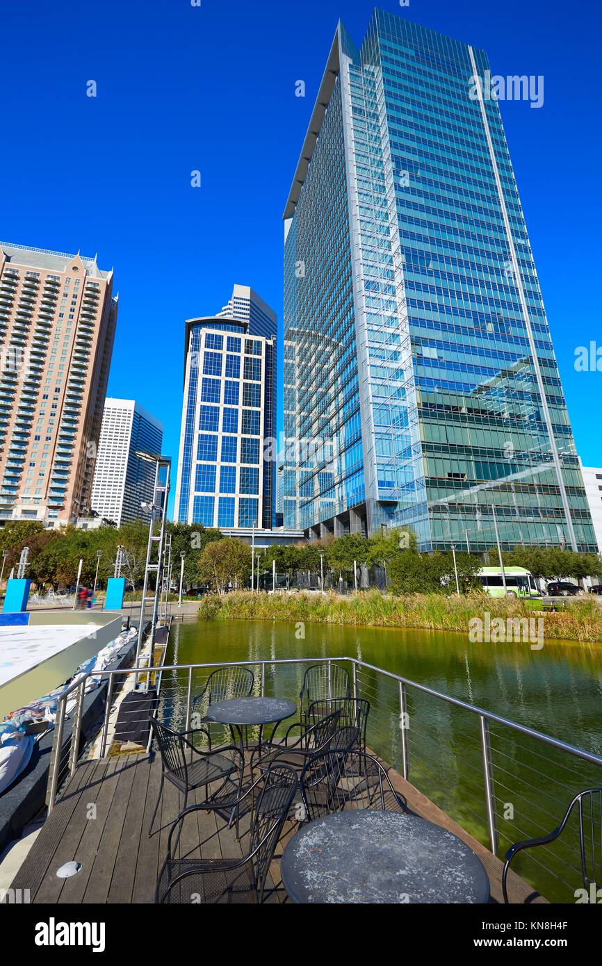 Houston Discovery green park in downtown Texas Stock Photo Alamy
