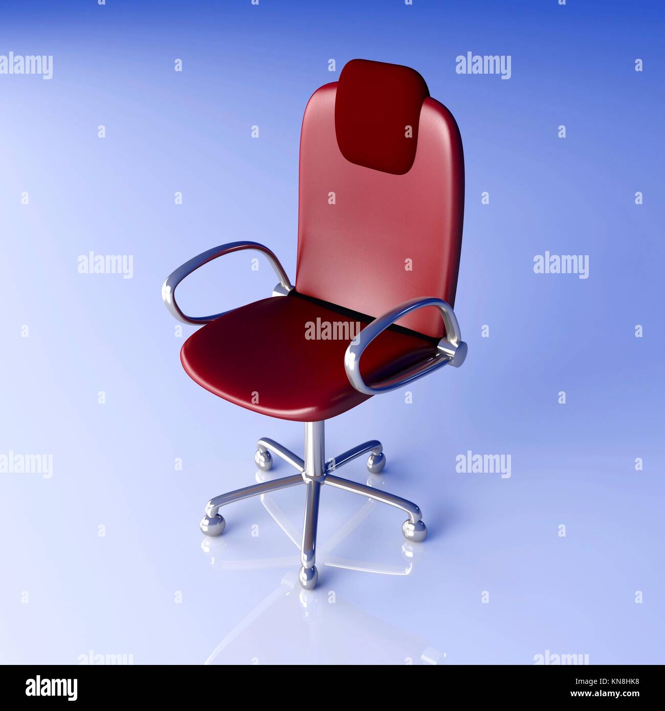 3D rendered office chair. Unbalanced lightning setup Stock Photo Alamy
