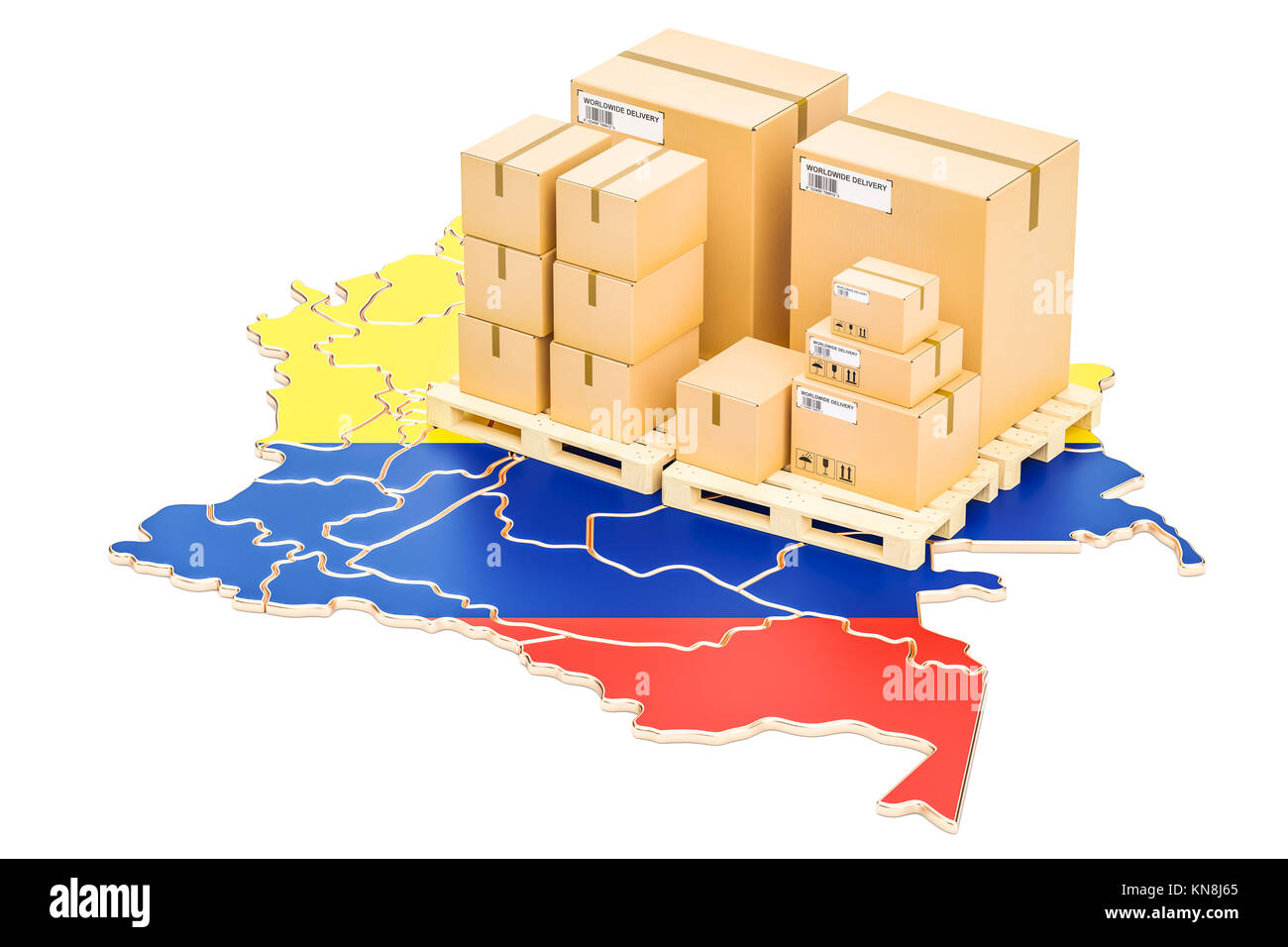 Shipping and Delivery from Colombia isolated on white background Stock Photo Alamy