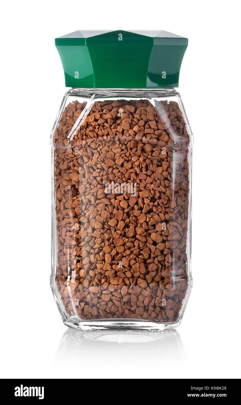 Jar of coffee isolated on a white background Stock Photo Alamy