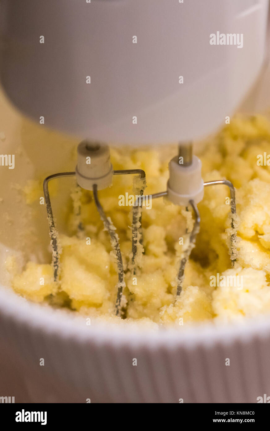 Mixer whip butter with sugar Stock Photo Alamy