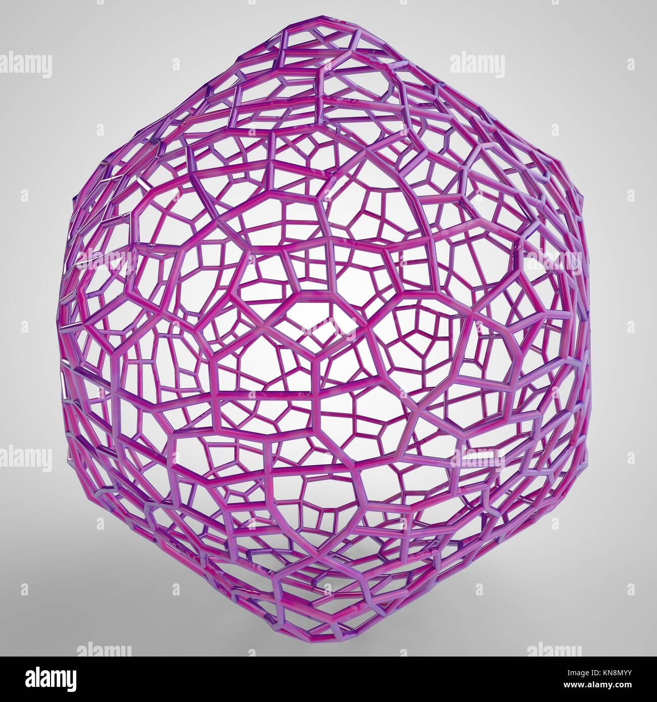3D illustration of globe connection mesh model. Stock Photo