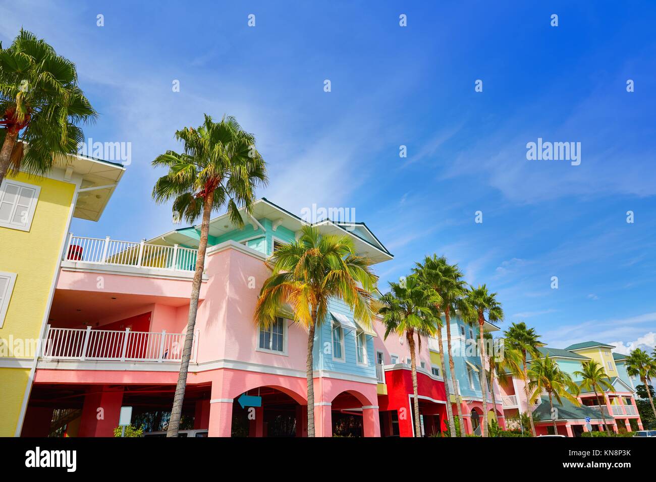 Florida fort myers colorful facades hires stock photography and images
