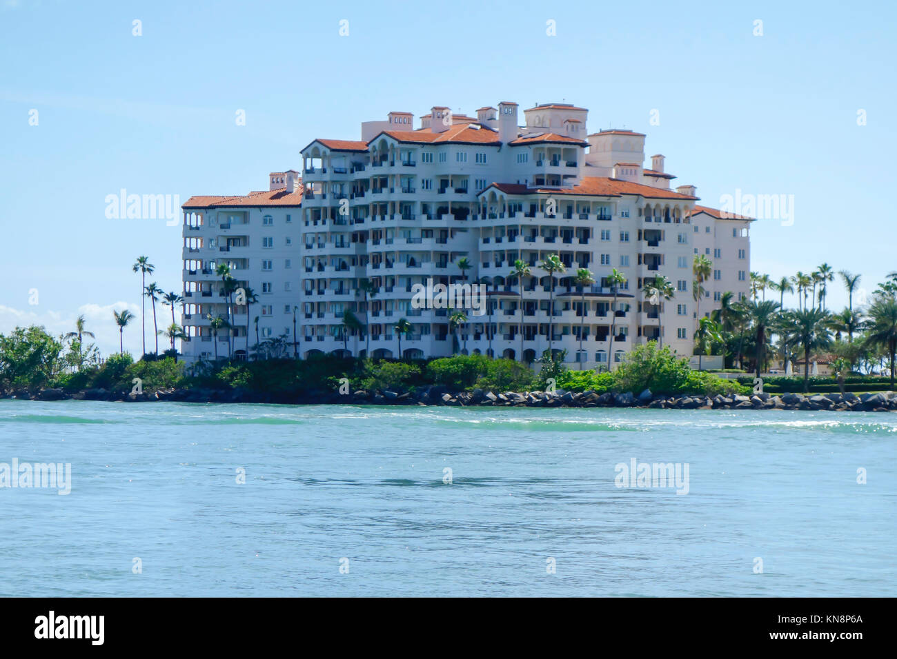 Exclusive waterfront condominiums on Fisher Island, Miami Beach