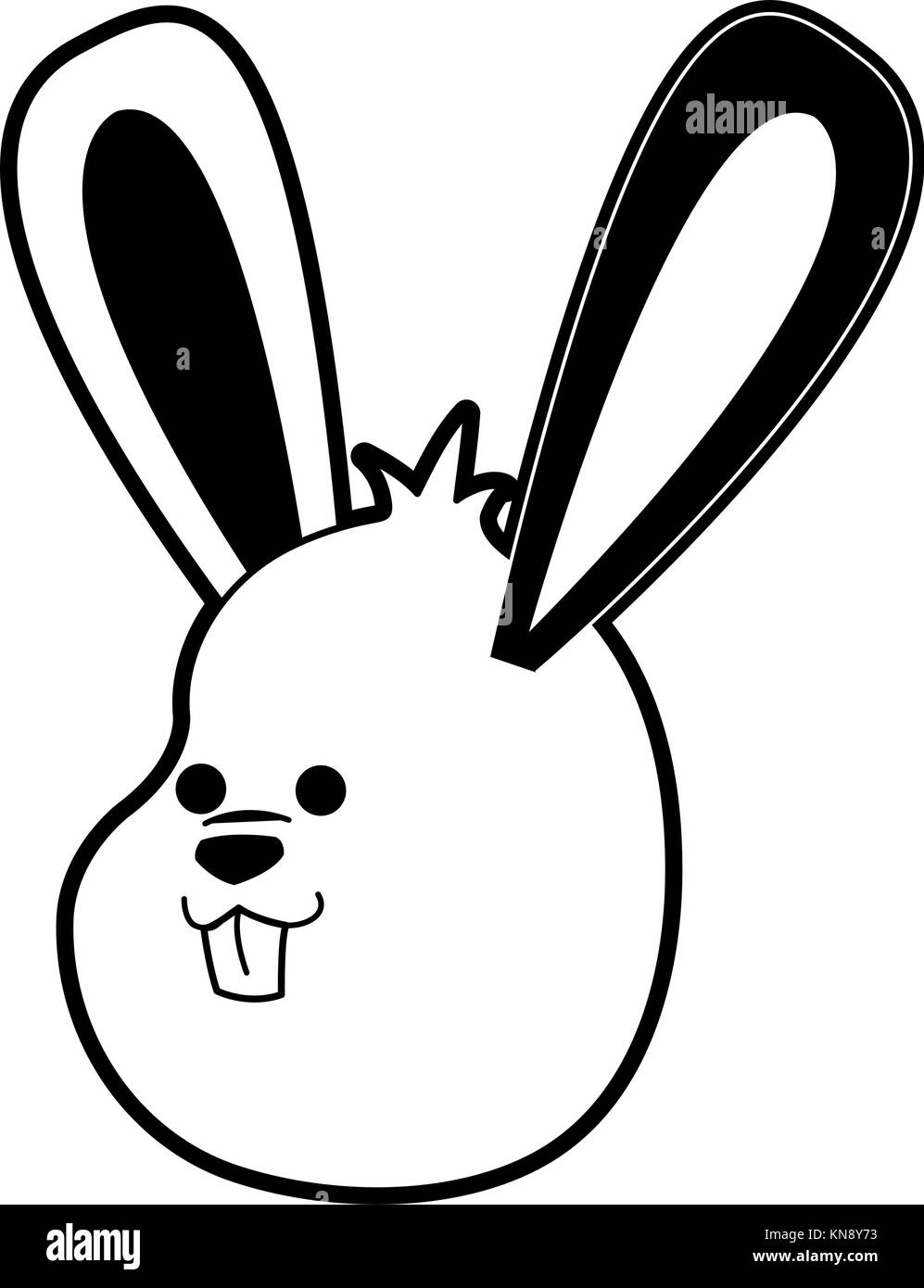 Cartoon Bunny Black and White Stock Photos & Images - Alamy