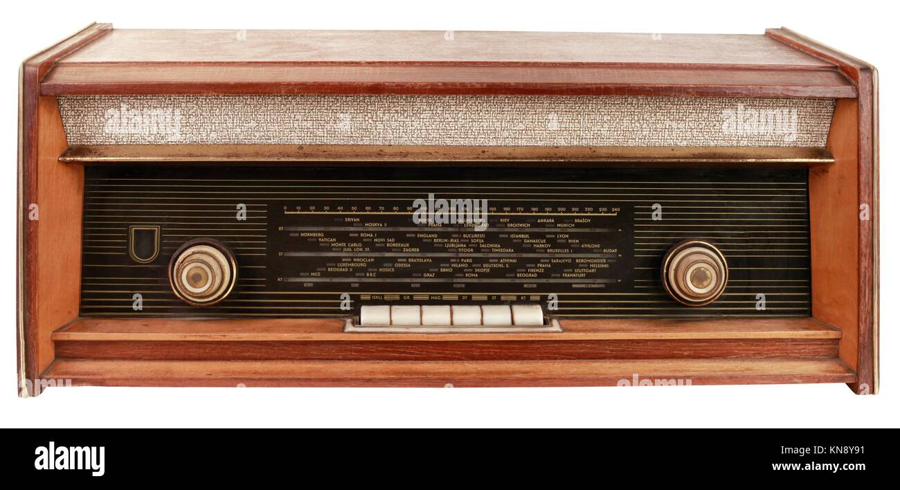 Old Radio Tuner Isolated with Clipping Path Stock Photo Alamy