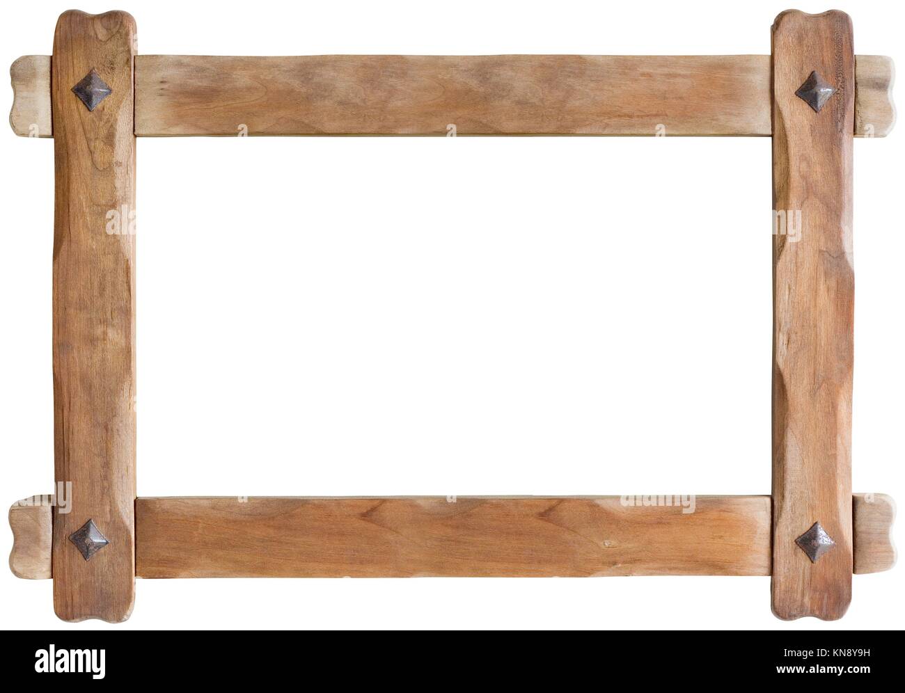 Old Wooden Picture Frame Cutout Stock Photo Alamy