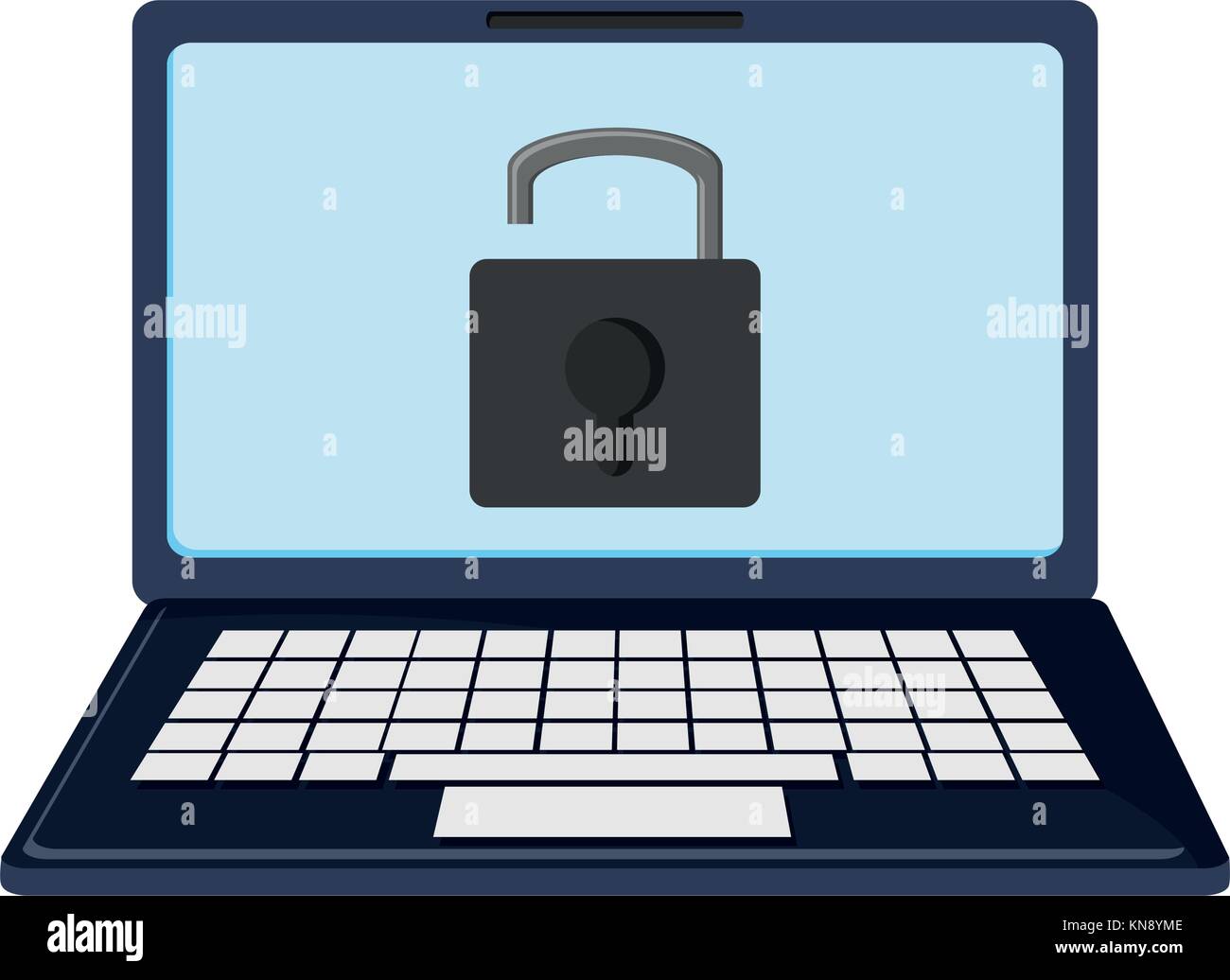 Laptop locked and secured Stock Vector Image & Art Alamy