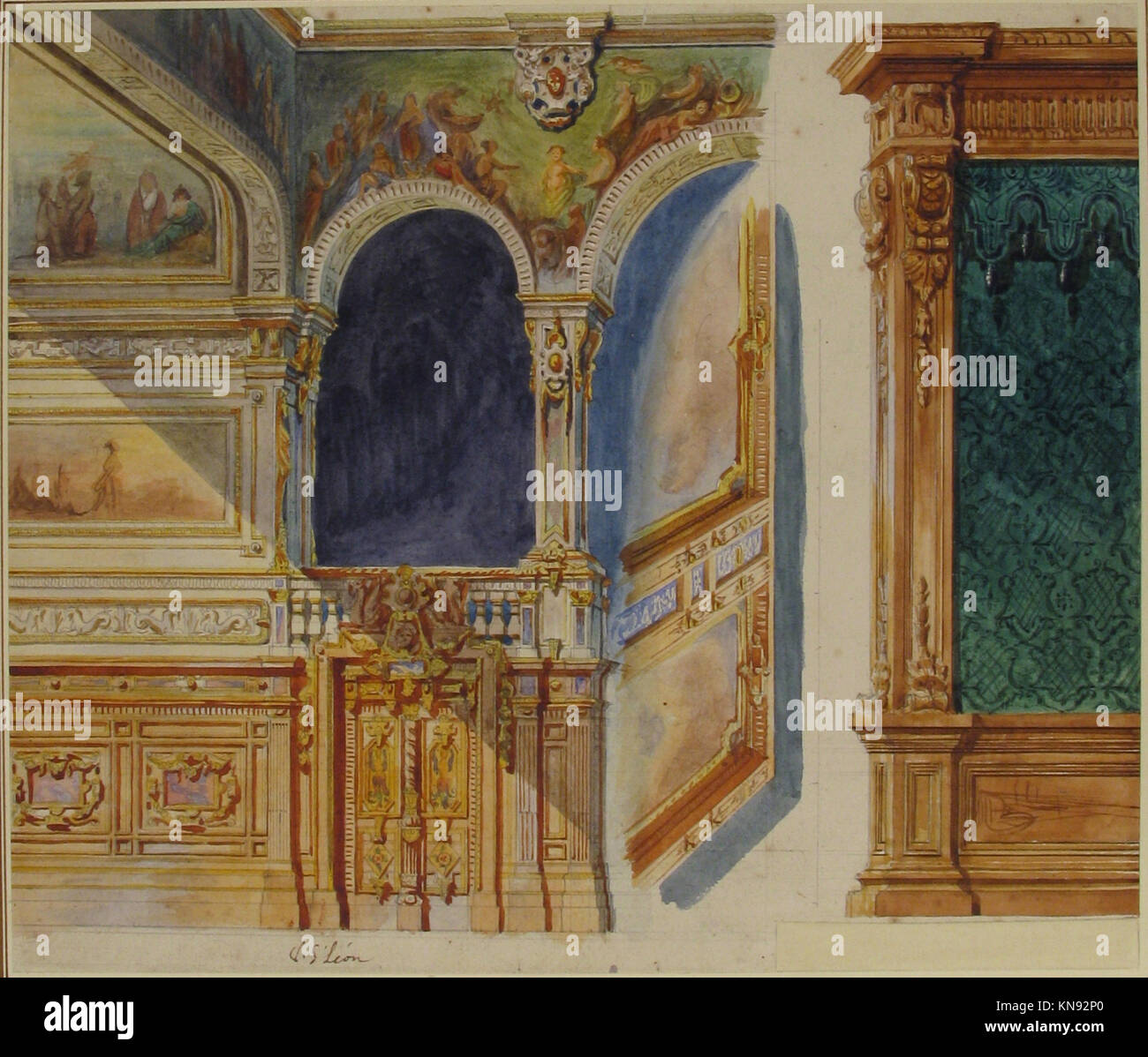 Left Edge This stage set design presents the layout and elements used in ...
