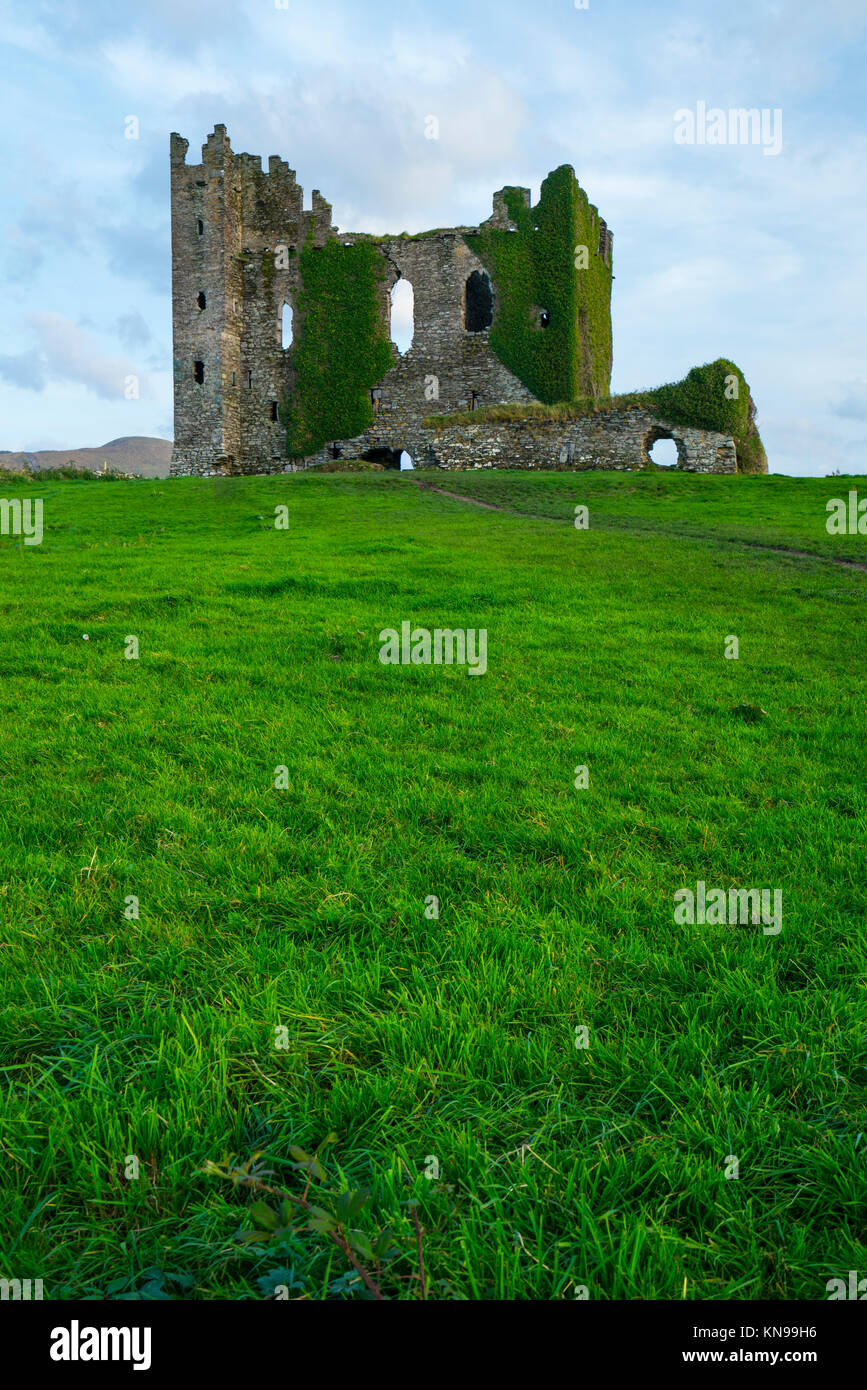 Ballycarbery Castle, Caherciveen, Ring of Kerry, County Kerry, Ireland, Europe Stock Photo