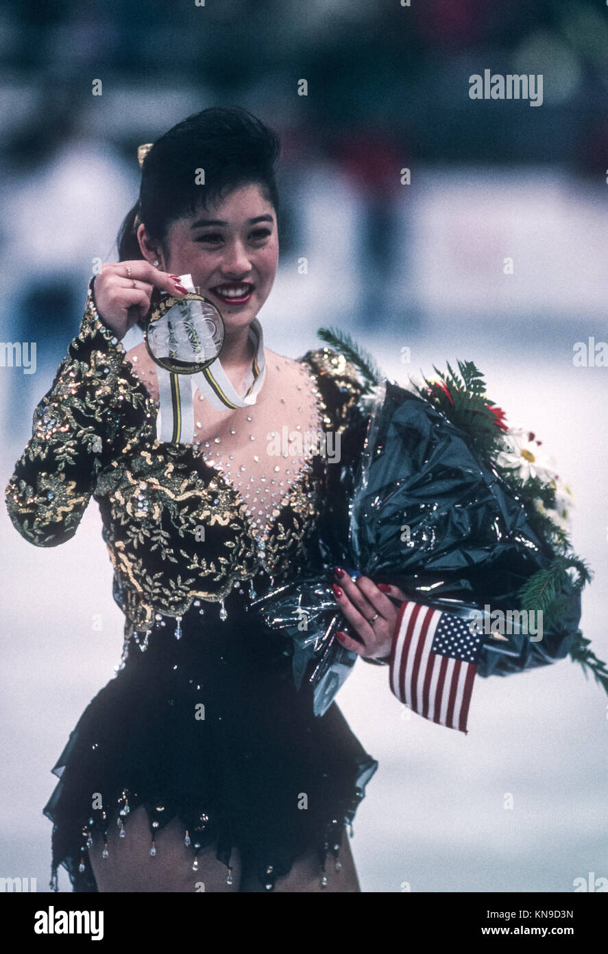 Kristi Yamaguchi (USA) Olympic Champion at the 1992 Olympic Winter