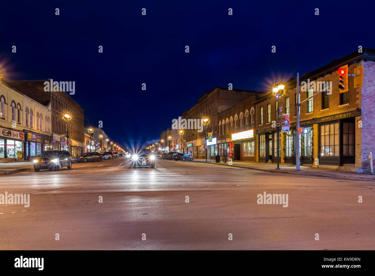 Lindsay Ontario Canada Downtown On The Trent Severn Waterway Stock ...