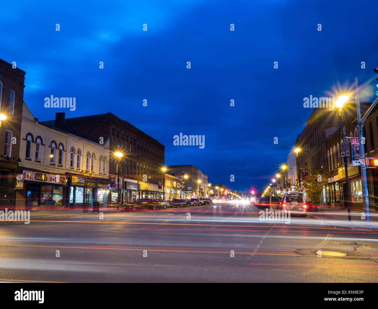 Lindsay Ontario Canada Downtown On The Trent Severn Waterway Stock Photo Alamy