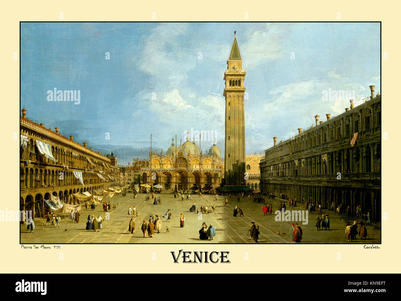 Old view of Venice, Italy in the 16th century Stock Photo