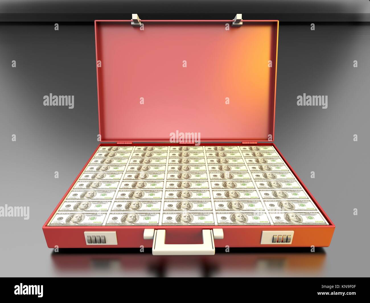 A briefcase full of Cash Stock Photo Alamy