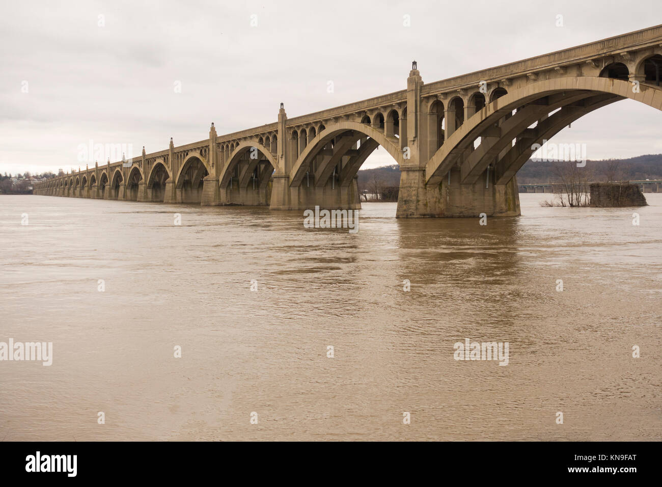 Columbia Wrightsville bridge PA Stock Photo