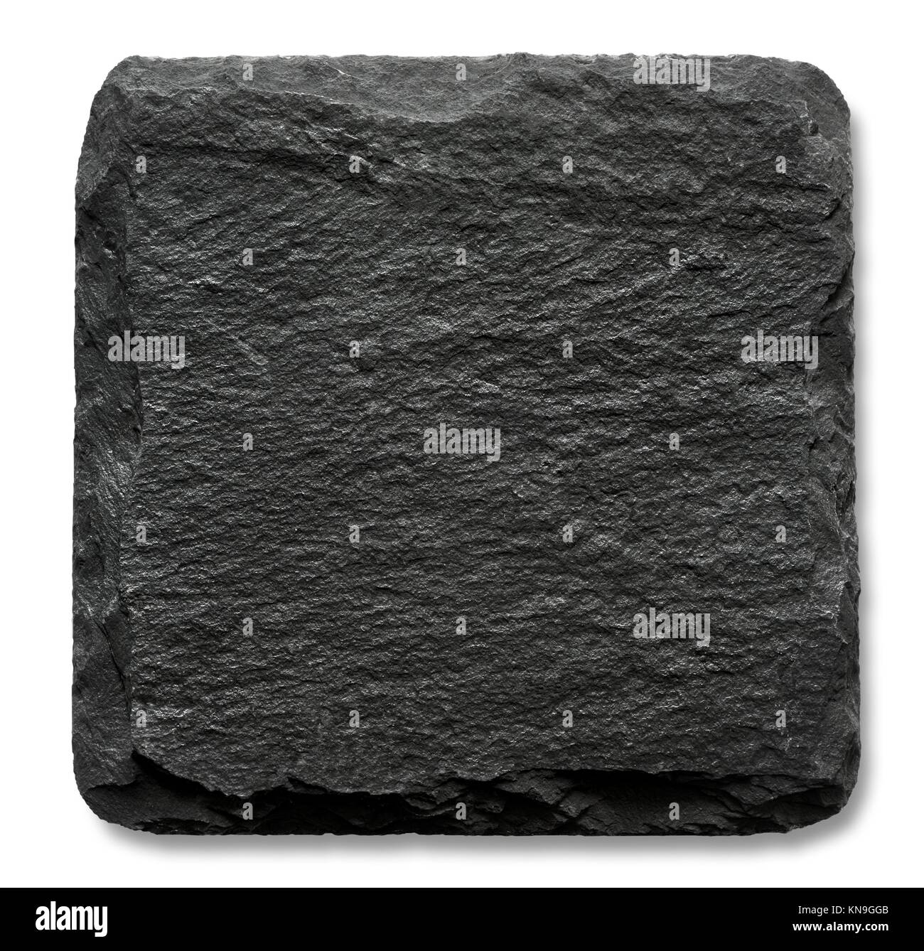 Square slate stand isolated on a white background. Stock Photo