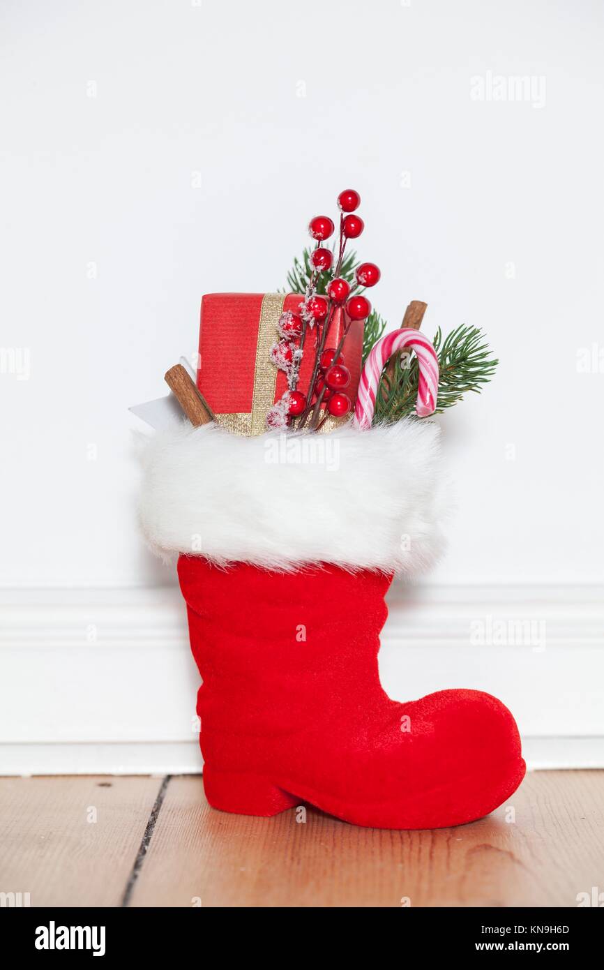 Santa Boots. Stock Photo