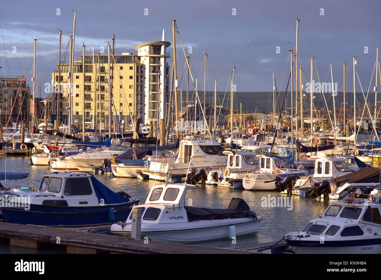 Newhaven marina, East Sussex Stock Photo Alamy