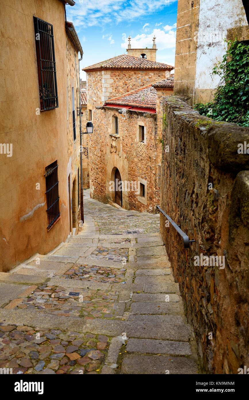 Caceres monumental city in Extremadura of spain. Stock Photo