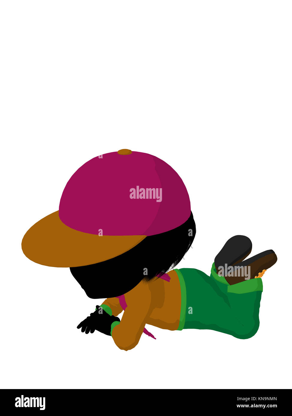 Little outdoor girl on a white background Stock Photo Alamy