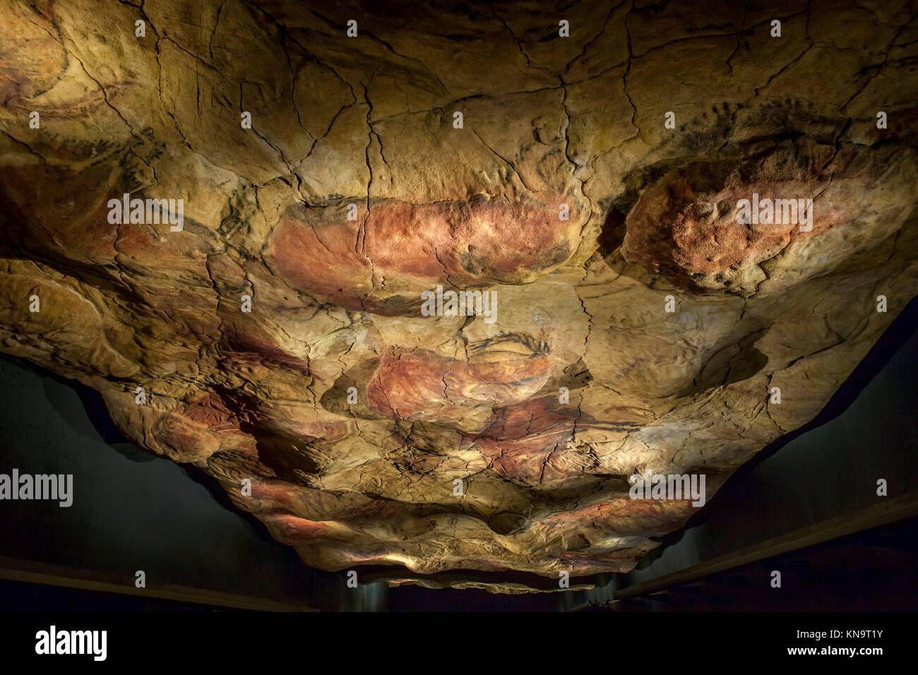 Madrid, Spain - february 24, 2017: Altamira replica cave at National Archeological Museum, Madrid, Spain. Stock Photo