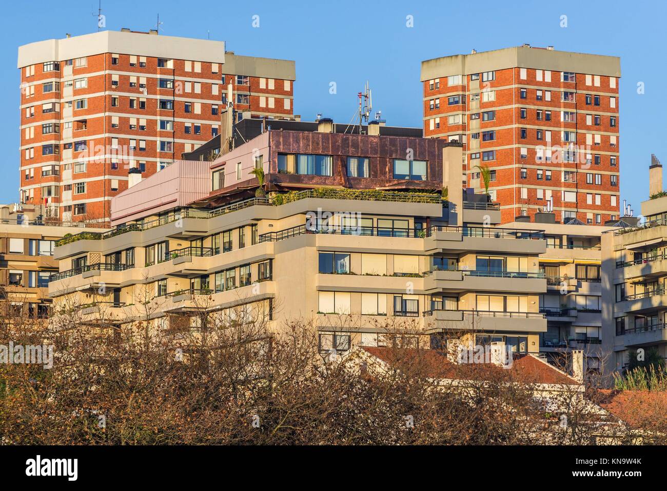 Apartment blocks in Foz do Douro district of Porto city, second largest