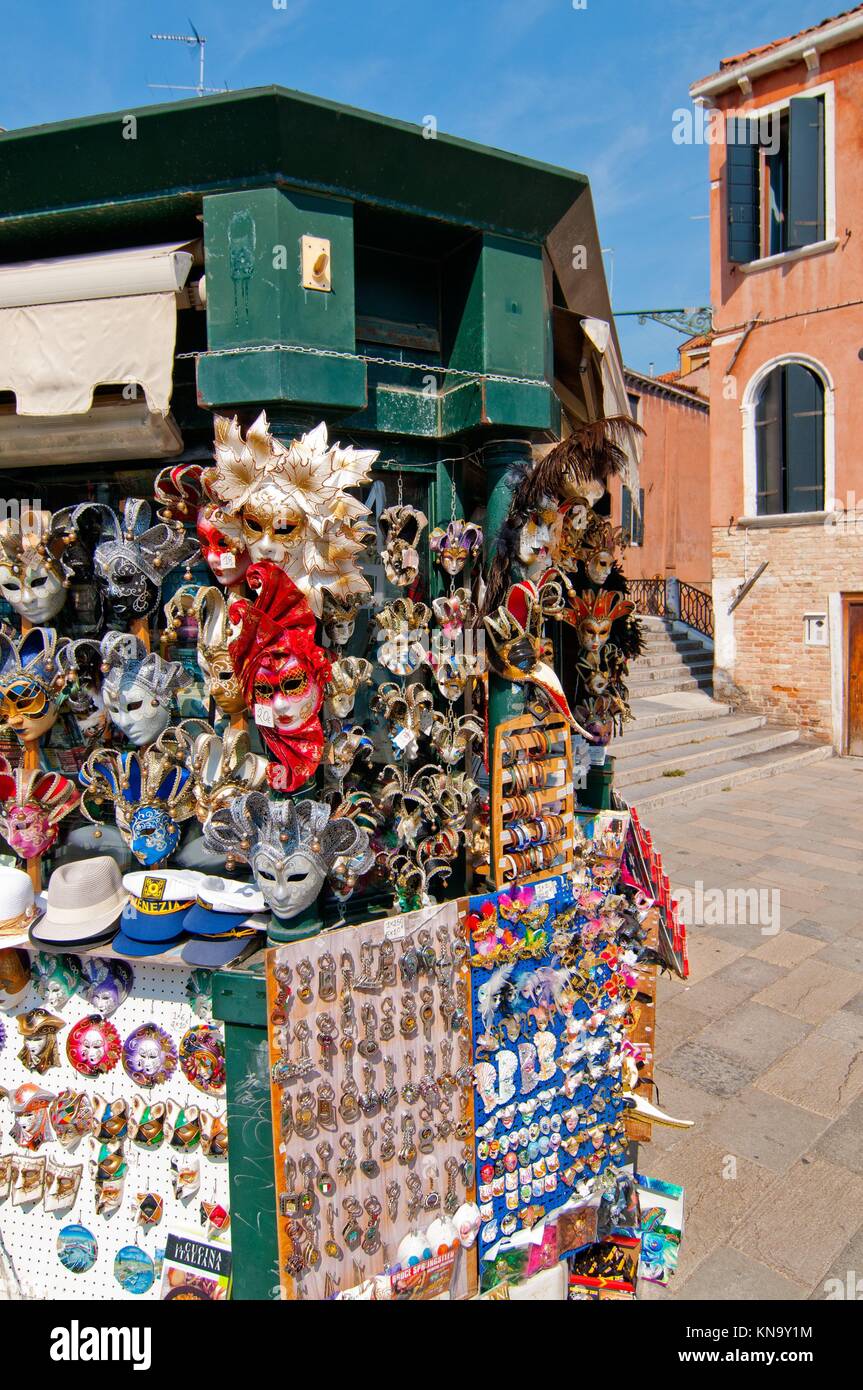 Venice Italy souvenir shop with carnival masks Stock Photo Alamy