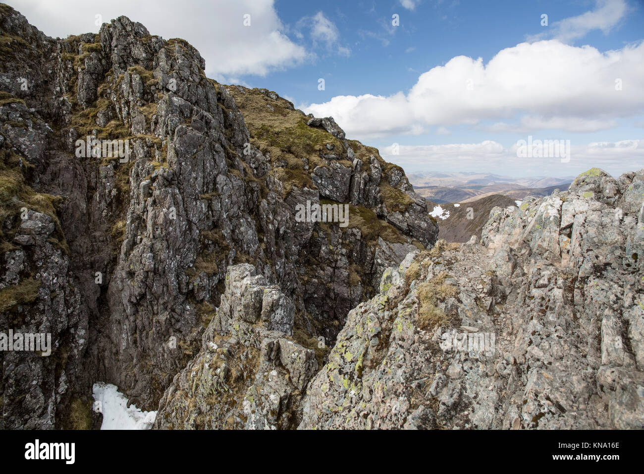 Aonach Eagach Ridge. Glencoe. Scotland Stock Photo Alamy