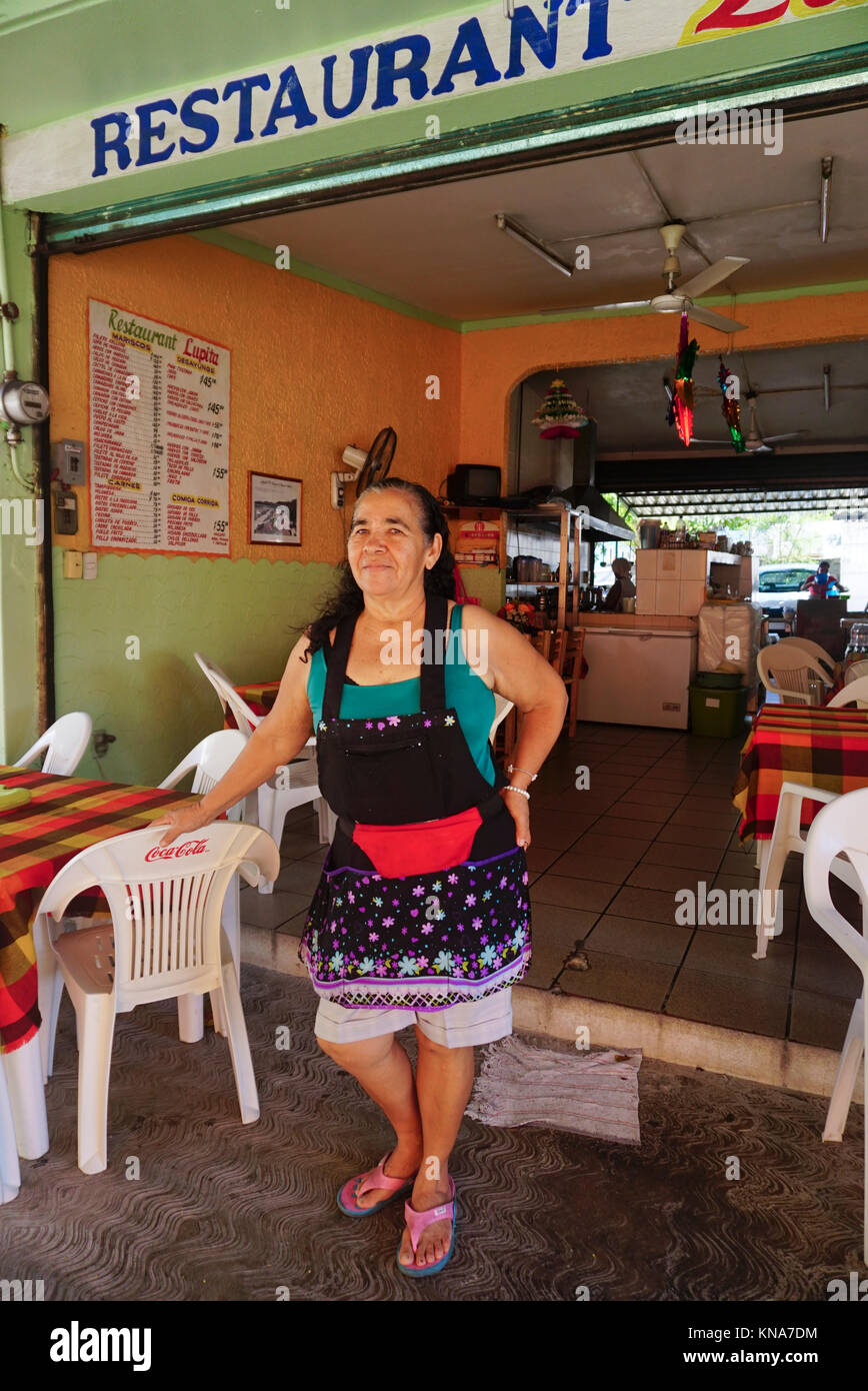 Restaurant owners, Acapulco, Mexico Stock Photo