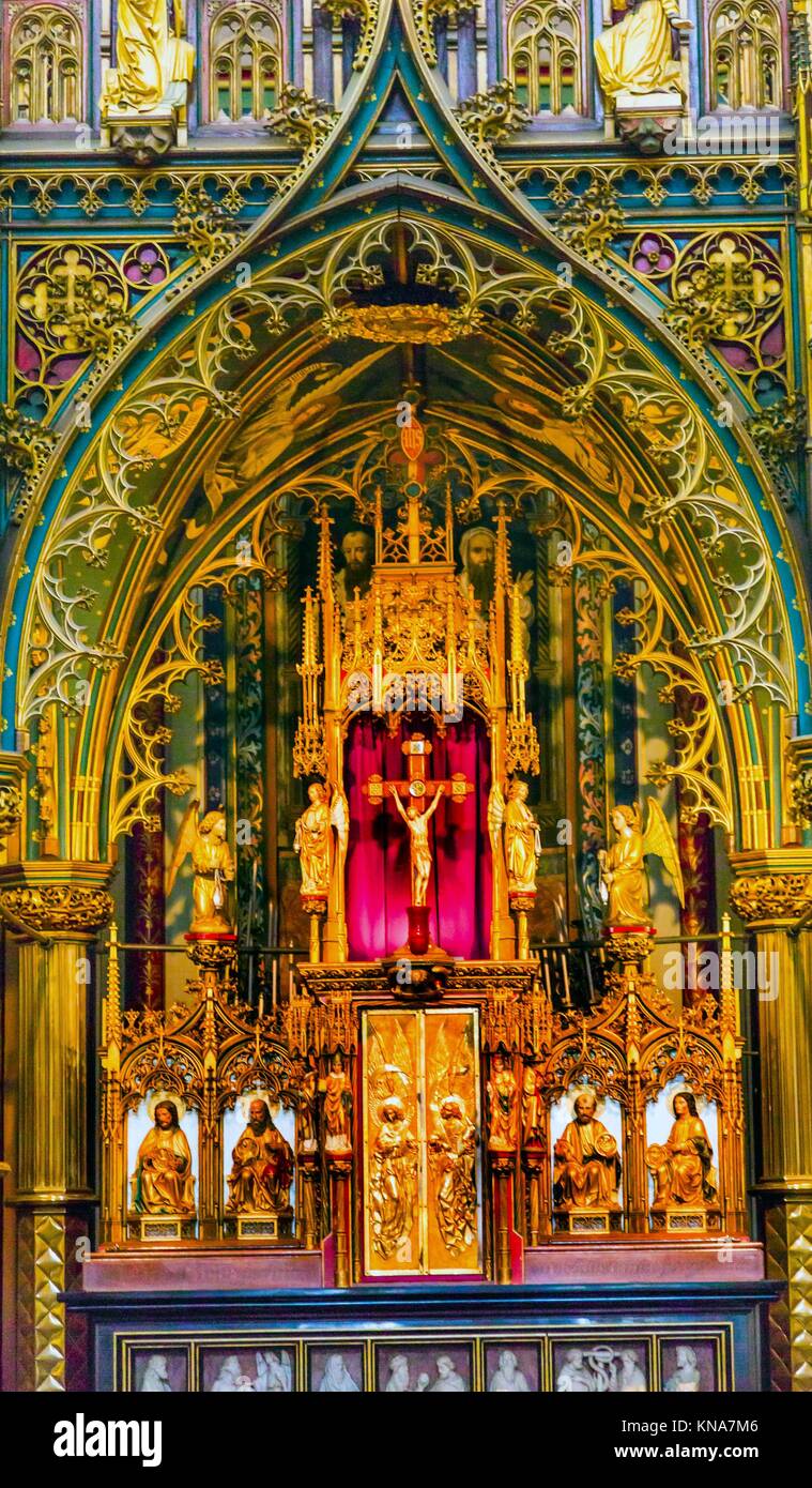 Altar Wooden Church Figures Crucifix Angels De Krijtberg Church