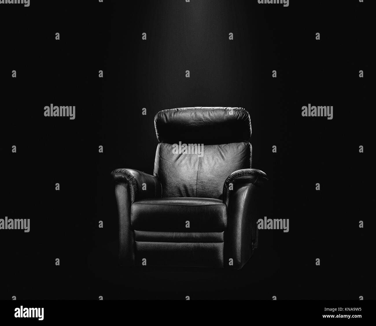 Black Leather Armchair High Resolution Stock Photography and Images - Alamy