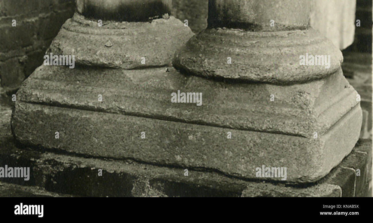 A double column base showcasing classical architectural design ...