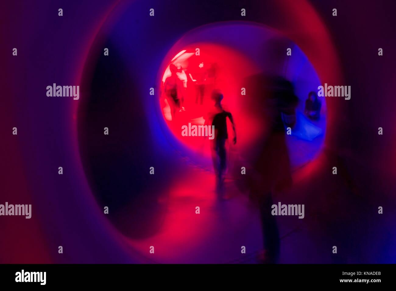 colorful dream like tunnels can represent transition between life and