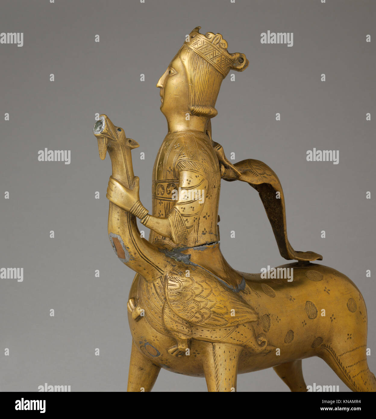 Aquamanile in the Form of a Crowned Centaur Fighting a Dragon MET DP122590 463419 Stock Photo