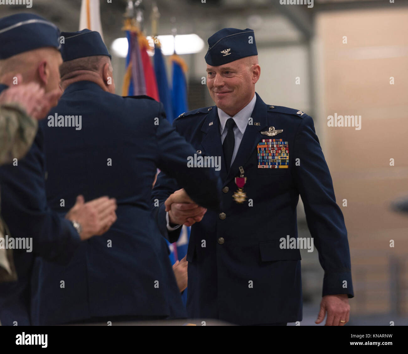 U.S. Air Force Col. William McDonough, right, the commander of the ...