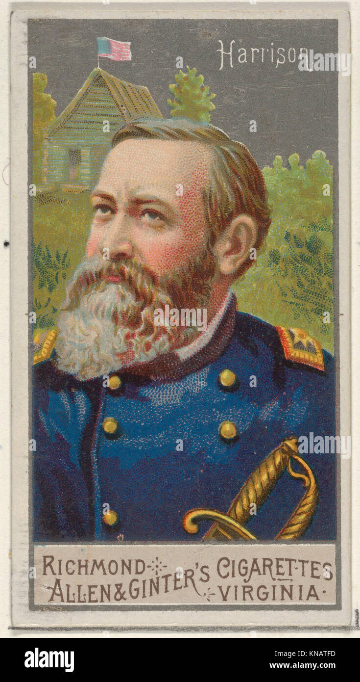 This card, featuring General Harrison, is part of the Great Generals ...