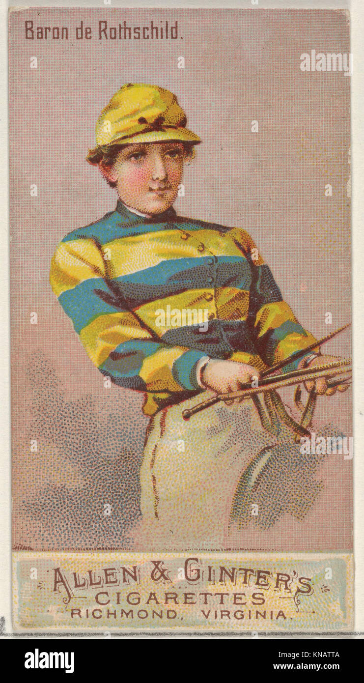This card depicts Baron de Rothschild from the Racing Colors of the ...