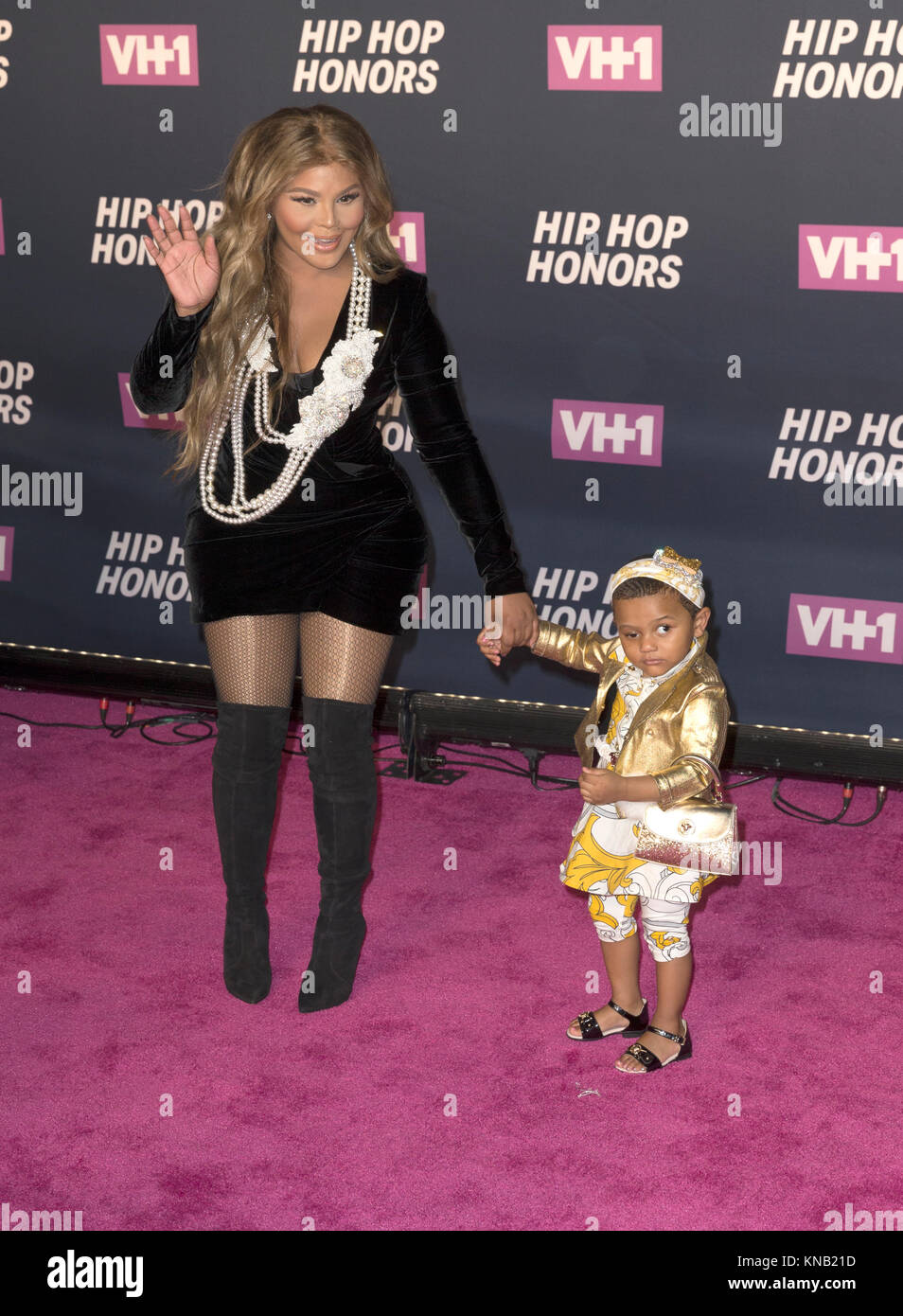 New York, NY July 11, 2016 Lil Kim with daugther Royal Reign attend