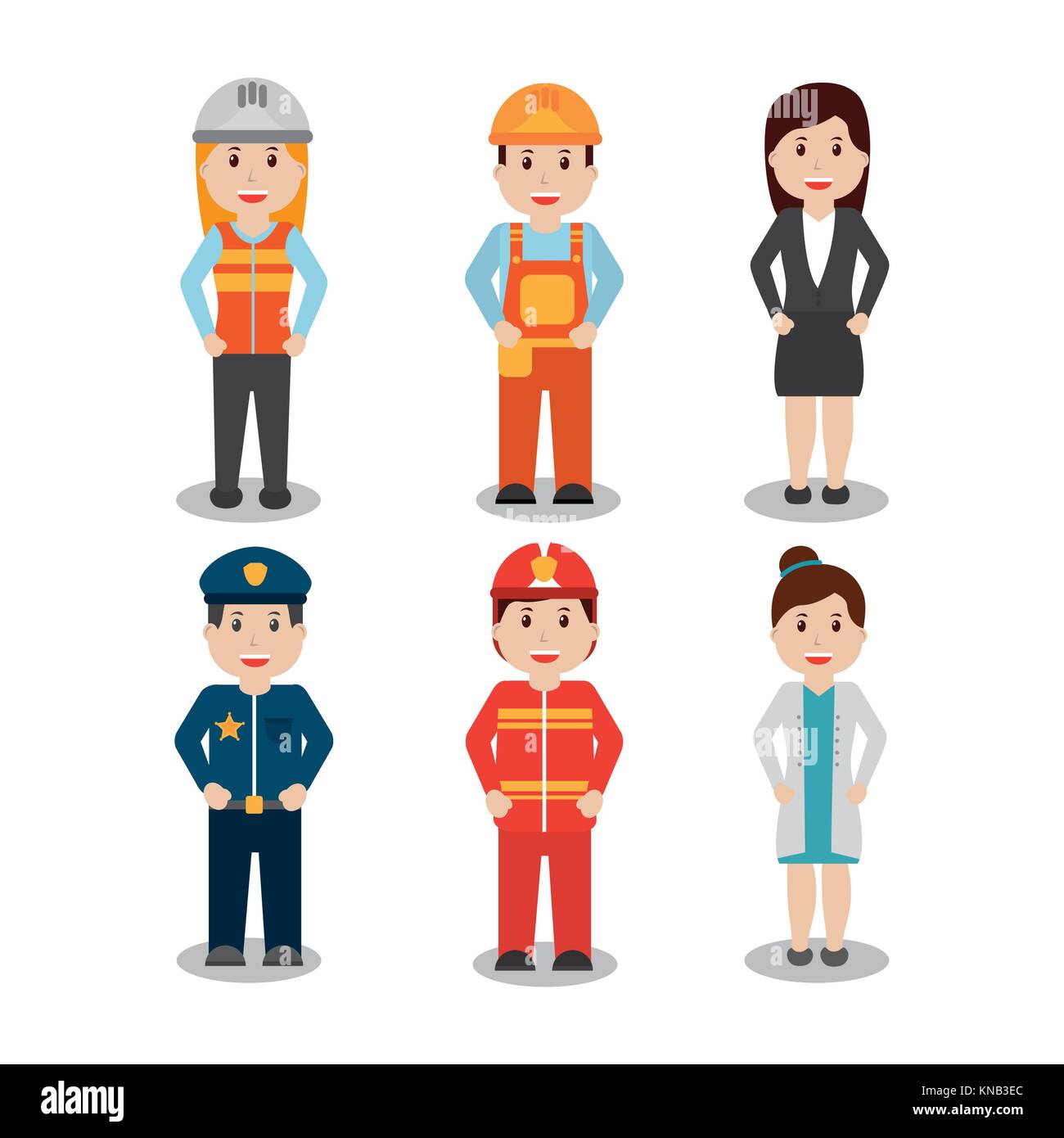 worker-set-office-worker-chef-doctor-fireman-pilot-policeman-stock