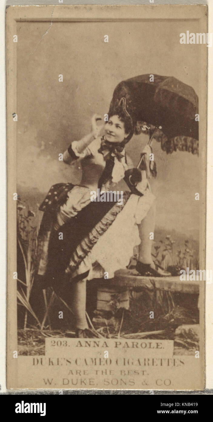 Card Number 203, Anna Parole, from the Actors and Actresses series (N145-5) issued by Duke Sons & Co. to promote Cameo Cigarettes MET DP840135 647469 Stock Photo