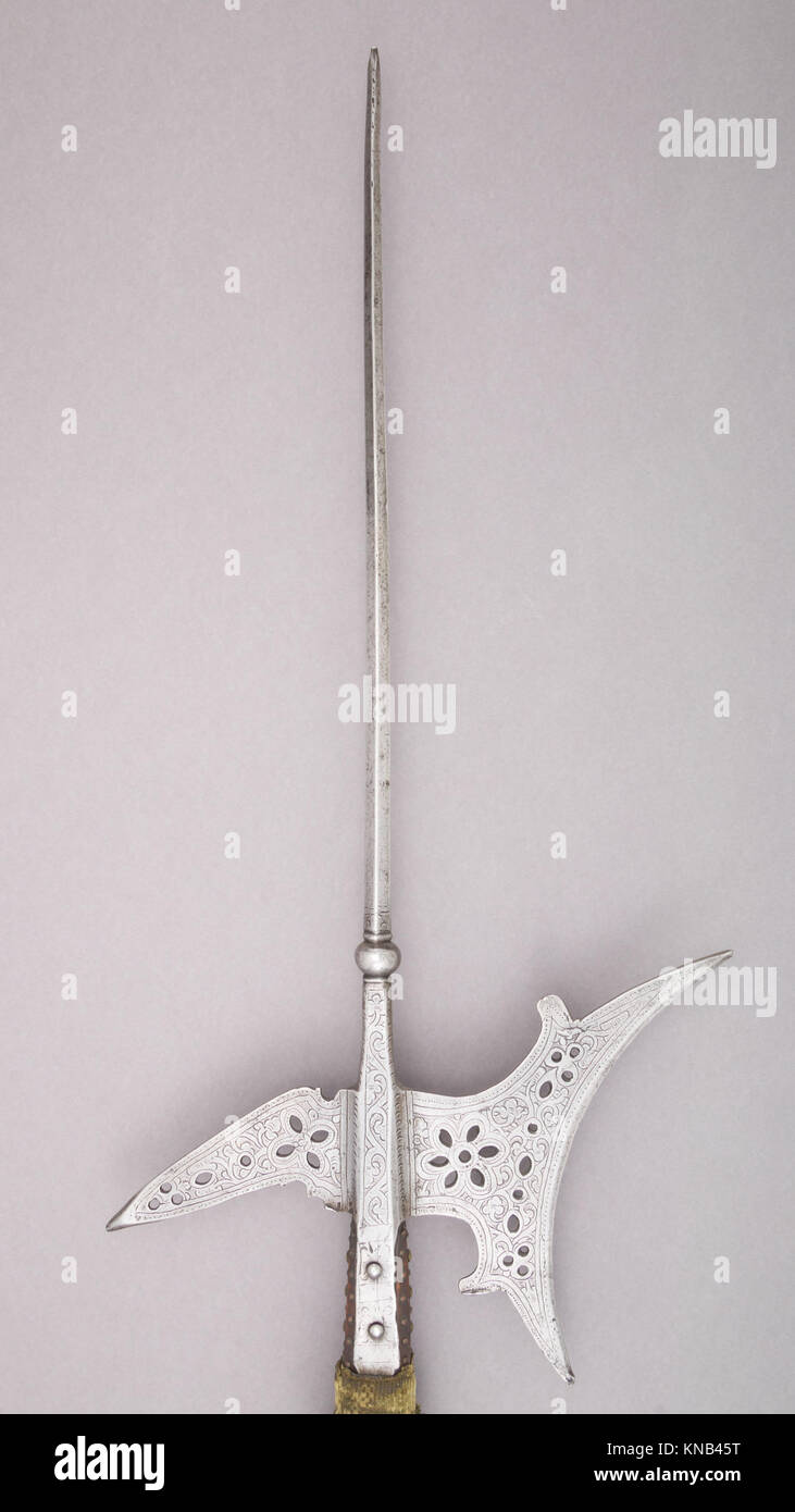 This reference depicts a halberd through historical illustration and ...