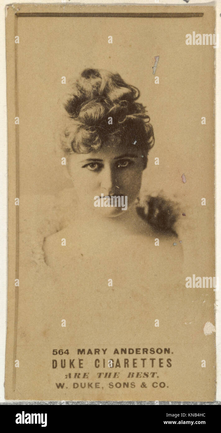 Card Number 564, Mary Anderson, from the Actors and Actresses series